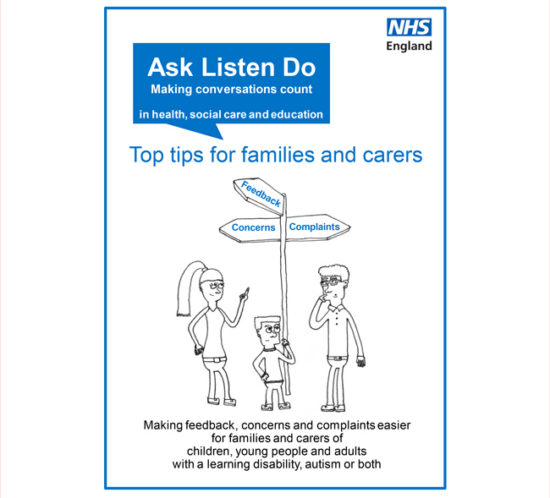 Ask Listen Do: Top tips for families and carers